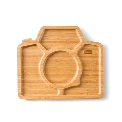 Cuenco de bambú en forma de cámara seguro y elegante con diseño minimalista 1 cantidad