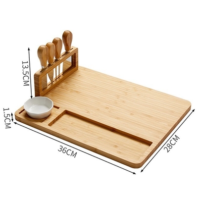 Bloques de cortar tablero de queso con cuchillo de acero inoxidable