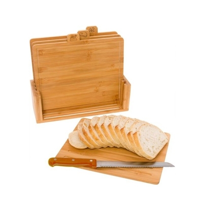 Estándar europeo 100% tabla de corte de queso de bambú natural y juego de cuchillo CE / UE certificado
