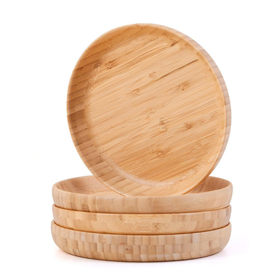 Estilo de diseño minimalista Placas de aperitivos de bambú para la cena Postres aperitivos y ensaladas