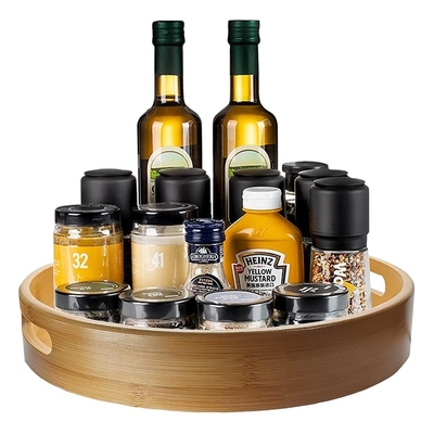 10 pulgadas de bambú perezoso Susan Plato giratorio para la cocina mostrador Funcional y de diseño
