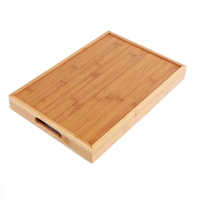 Artículos de mesa de cocina grabados en bambú para servir bandejas para café y té