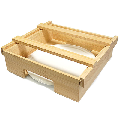 Banco organizador de fiestas de cocina utensilios Caddy plato de papel y el dispensador de gabinete de servilletas