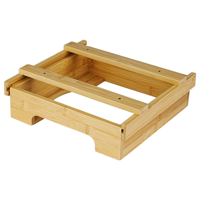 Tipo de vajilla de mesa vajilla de bambú debajo del gabinete Dispensador de plato de papel para su cocina