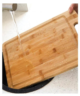 Tabla de corte de bambú ecológica para la organización y el almacenamiento de cocinas grandes