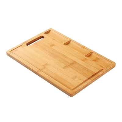 Tabla de corte de bambú rectangular personalizada con contenedor para cocina aprobada por CE / UE