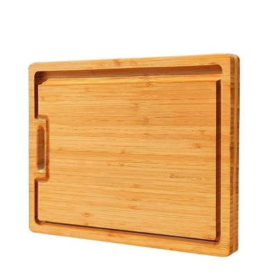 Actualice su cocina con una tabla de corte de bambú de 43,7x32x1,5 cm sostenible y de uso pesado