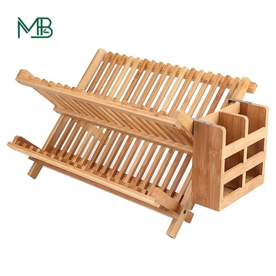 Estante de platos de bambú natural fácil de limpiar con capacidad de 1L y diseño personalizado aceptado