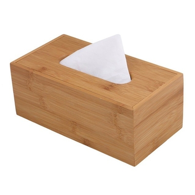 Caja de tejido de bambú multifunción 22x11.5x9CM Diseño funcional para artículos esenciales del baño