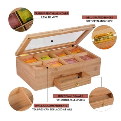 Estilizado organizador de maquillaje 8 compartimentos 1 cajón para cepillos lociones de sombra de ojos lápiz labial esmalte de uñas