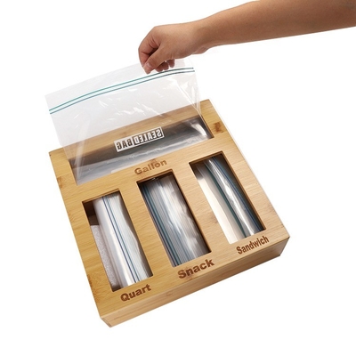 Contenedor de alimentos de aluminio 100% de bambú natural Bolsa de almacenamiento con tapa