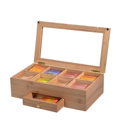Transforma tu vanidad con cajas de almacenamiento de bambú y cajones Capacidad 3-6L 33 x 19 x 10,2 cm