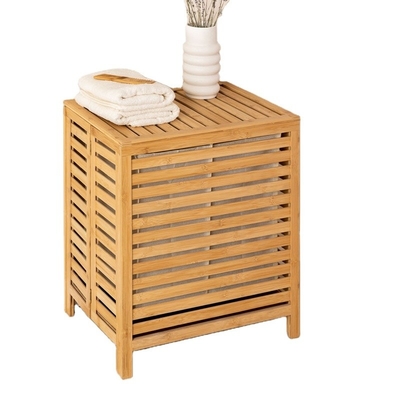Baño plegable de bambú Rattan Almacenamiento Cisterna de ropa de lavandería cesta de ropa