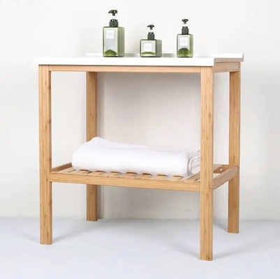 Unidad de lavabo 100% de bambú natural Muebles pequeños personalizados