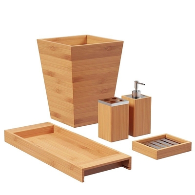 Unidad de almacenamiento de organizador de baño de bambú sostenible