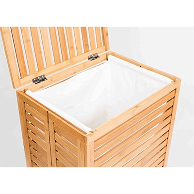 Cesto de lavado de bambú plegable Cesto de lavado de ropa Almacenamiento multifuncional