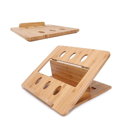 Portátil de bambú plegable para escritorio en la sala de estar