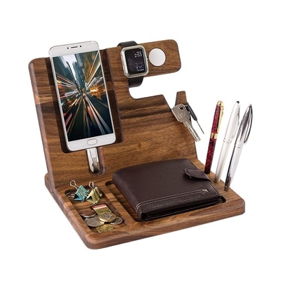 Stand de madera de bambú ajustable Stand de computadora portátil plegable Lap Tray Organizador de escritorio