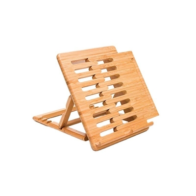 Rectángulo en forma de bambú soporte para libros tabletas y teléfonos diseño multifuncional