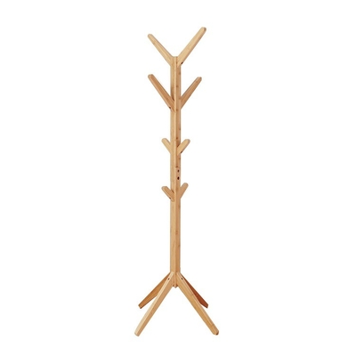 Personalizable Acceptable de pie libre de bambú árbol de abrigo soporte con colgantes de 4 niveles
