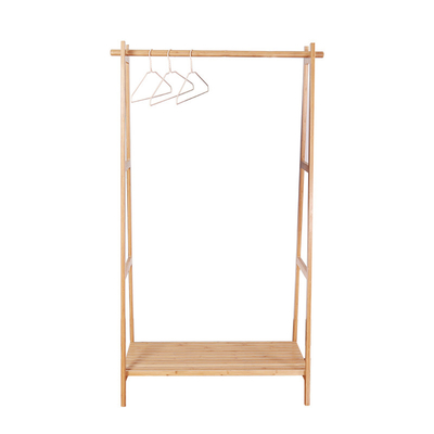 Estante no plegable Diseño moderno Ropa de dormitorio Organizador Ropa de bambú fuerte Estante