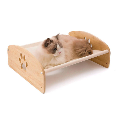 Plataforma de marco de cama para perros de bambú de madera tela de Oxford ODM