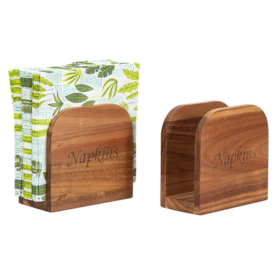 Dispensador de servilleta vertical de bambú para la mesa perfecto para el interior y el exterior