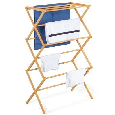 Ahorro de espacio 120*50*150cm Acordeón de bambú Ropa secadora