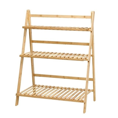 Casa Plegable Planta de bambú Estante de flores Estante de macetas para balcón