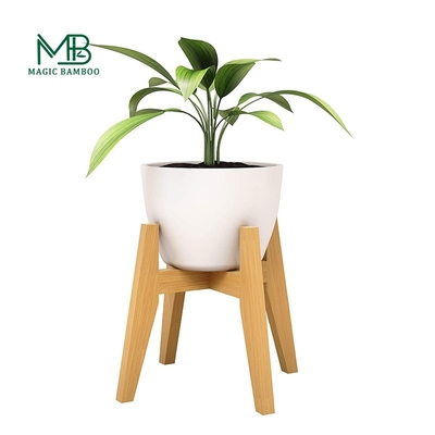 Contador de macetas de plantas de bambú modernas y sostenibles para flores artificiales de interior