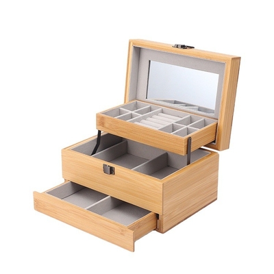 Caja de visualización de almacenamiento de joyas antiguas con opciones personalizables y capacidad de carga > 10 kg