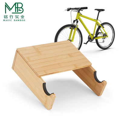Bastidor para bicicletas de interior montado en la pared de bambú para MTB y bicicletas de carretera